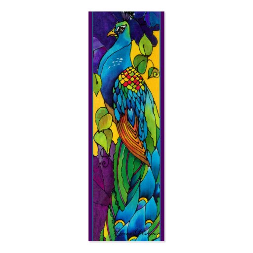 Glorious Peacock Bookmark Business Card/Profile (front side)