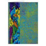 Glorious Peacock Silk Painting Cards