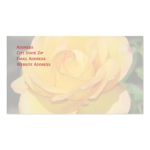 Glorious Rose Business Cards (back side)