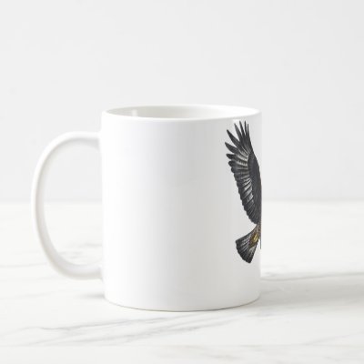 Glorius Golden Eagle Soaring Mug by outdoorworld. As with all of our designs everything is created with a clear background. So you can choose any style 