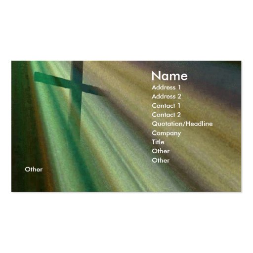 Glory of the cross clergy business card calling