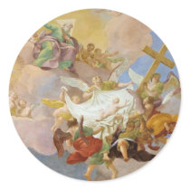 Glory of the New Born Christ by Daniel Gran Round Stickers