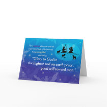 Glory to God in the Highest Christmas Card (blues)