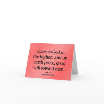 Glory to God in the highest Luke 2:14 Cards