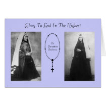GLORY TO GOD IN THE HIGHEST PRAY THE ROSARY GREETING CARD