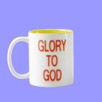 Glory to God mugs