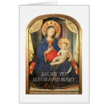 GLORY TO JESUS AND MARY CARD