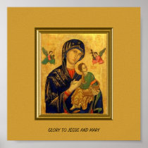 GLORY TO JESUS AND MARY PRINT