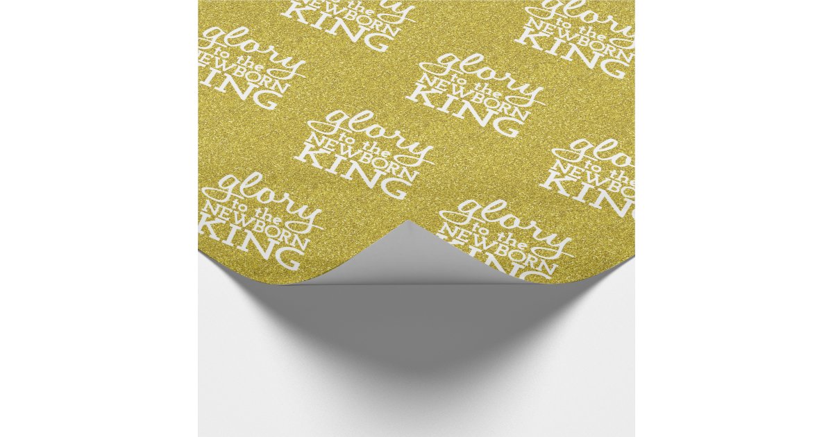 Glory to Newborn King Christian Merry Christmas Wrapping Paper Zazzle