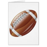 glossy american football ball greeting cards