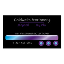 Glossy Bars and Buttons - Fresh Purple business cards