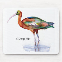 Glossy Ibis mouse pad mousepads