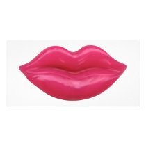 Glossy Lips Personalized Photo Card