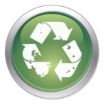 Glossy recycle sticker