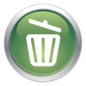 Glossy trash icon symbol stickers