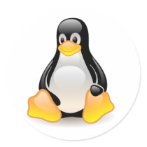 Glossy Tux Linux Penguin Sticker