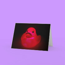 glow duck greeting card