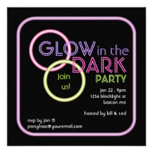 Glow in the Dark Blacklight Party Invitation