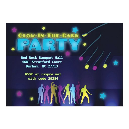 Glow in the Dark Party Invitation