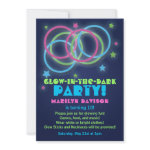 Glow in the Dark Party Invitations Rings & Stars
