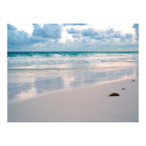 Glow of Pink on a Sunset Beach posters