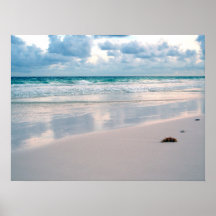 Glow of Pink on a Sunset Beach Print
