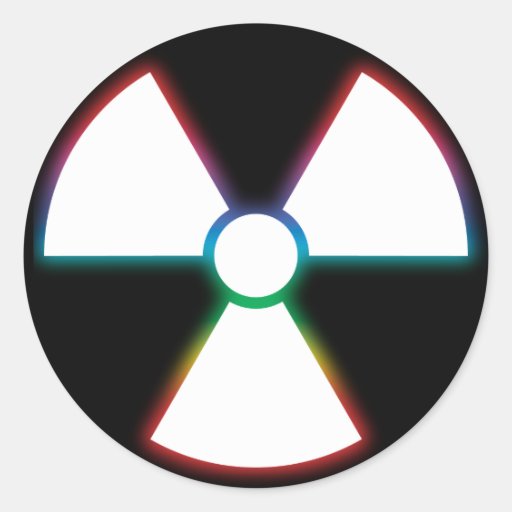 Glow Radioactive Warning Sign Sticker Zazzle