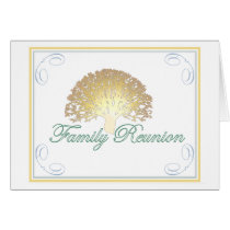 Glow Tree Family Reunion Invitation cards