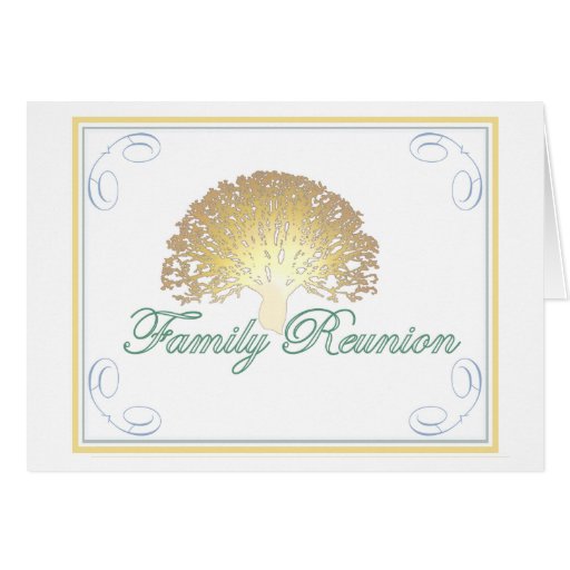 Glow Tree Family Reunion Invitation Greeting Cards 