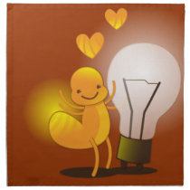 Glow Worm! with a light globe super cute! napkins