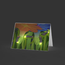 Glow Worms at Night Card cards