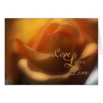 Glow Yellow Rose Romantic Valentines Day Card