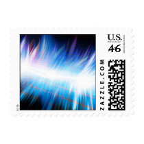 Glowing Audio Waveform Postage Stamps