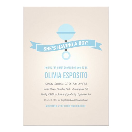 GLOWING | BABY SHOWER INVITATIONS (front side)
