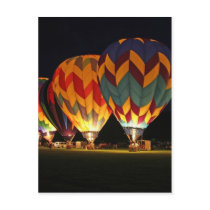 Glowing Balloons!  Light up the night! postcards