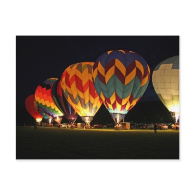 Glowing Balloons!  Light up the night! Post Cards by bluebirdcanflyphotos