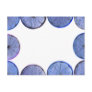 Glowing blue Lemon and lime slice frame Postcard