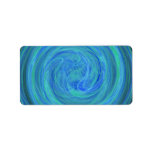 Glowing Blue Sphere Orb Spiral Abstract Fractal Custom Address Labels