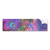 Glowing Burst of Color Bumper Stickers