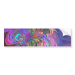 Glowing Burst of Color Bumper Stickers