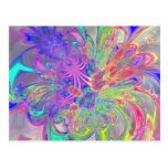 Glowing Burst of Color Postcard