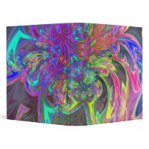 Glowing Burst of Color – Teal & Violet Deva 3 Ring Binder