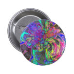 Glowing Burst of Color – Teal & Violet Deva Pinback Buttons