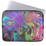 Glowing Burst of Color – Teal & Violet Deva Laptop Sleeve