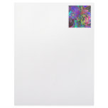 Glowing Burst of Color – Teal &amp; Violet Deva Letterhead Template