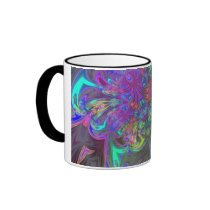 Glowing Burst of Color – Teal & Violet Deva Mug