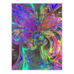 Glowing Burst of Color – Teal & Violet Deva Postcards