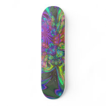 Glowing Burst of Color – Teal & Violet Deva Skate Boards
