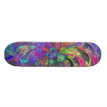 Glowing Burst of Color – Teal & Violet Deva Skateboards