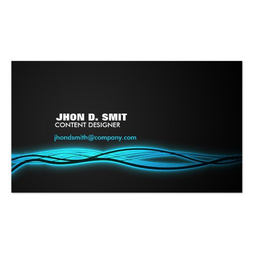 Glowing Business Cards (back side)